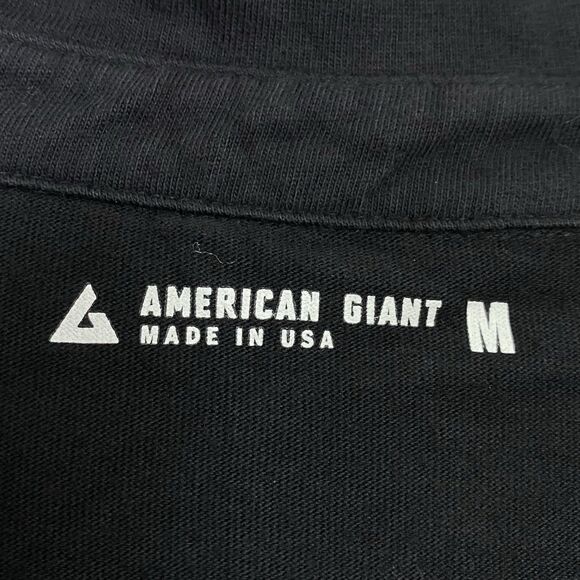 American Giant Polo Shirt Dress Womens M Black Popover Long Sleeve Cotton NEW - Picture 3 of 7